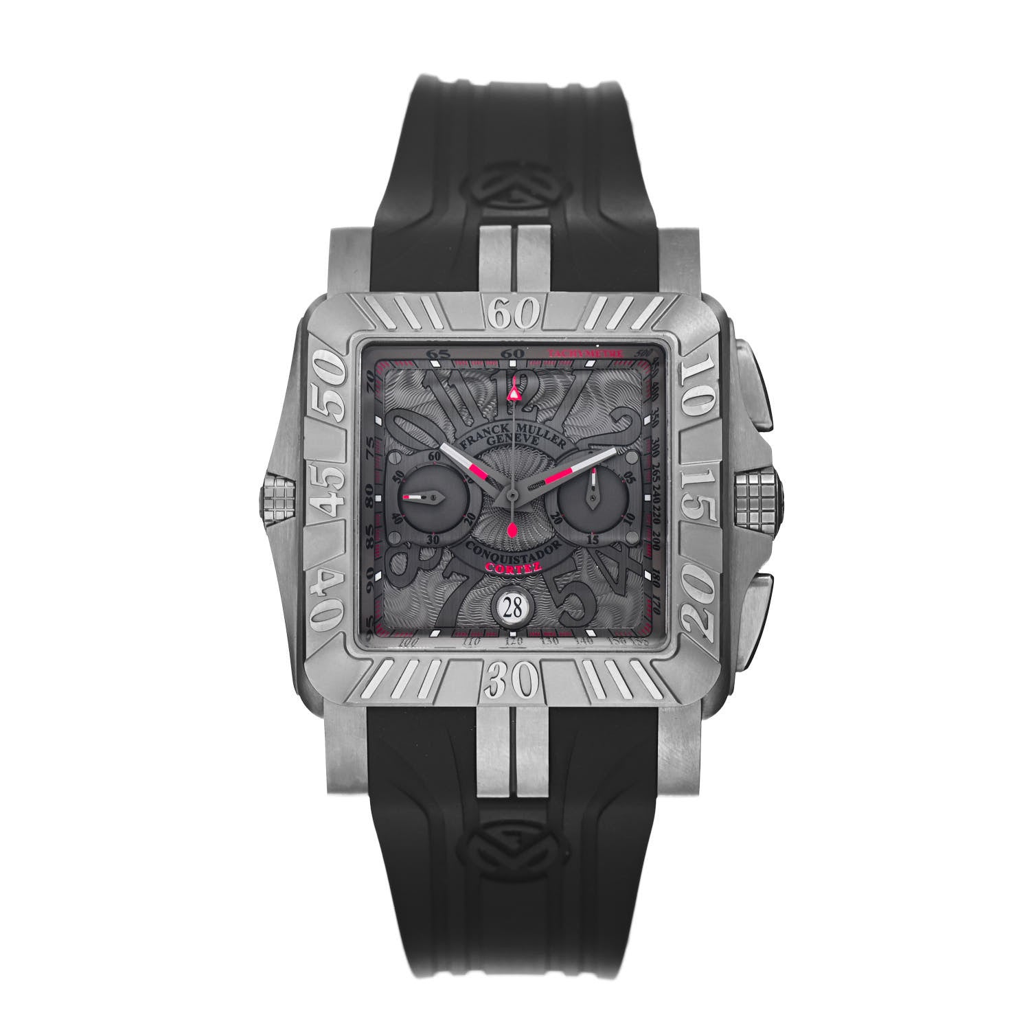 Franck Muller Titanium Rubber 45mm Conquistador Cortez Automatic Watch Grey 10900CCDTGPG 1 of 5