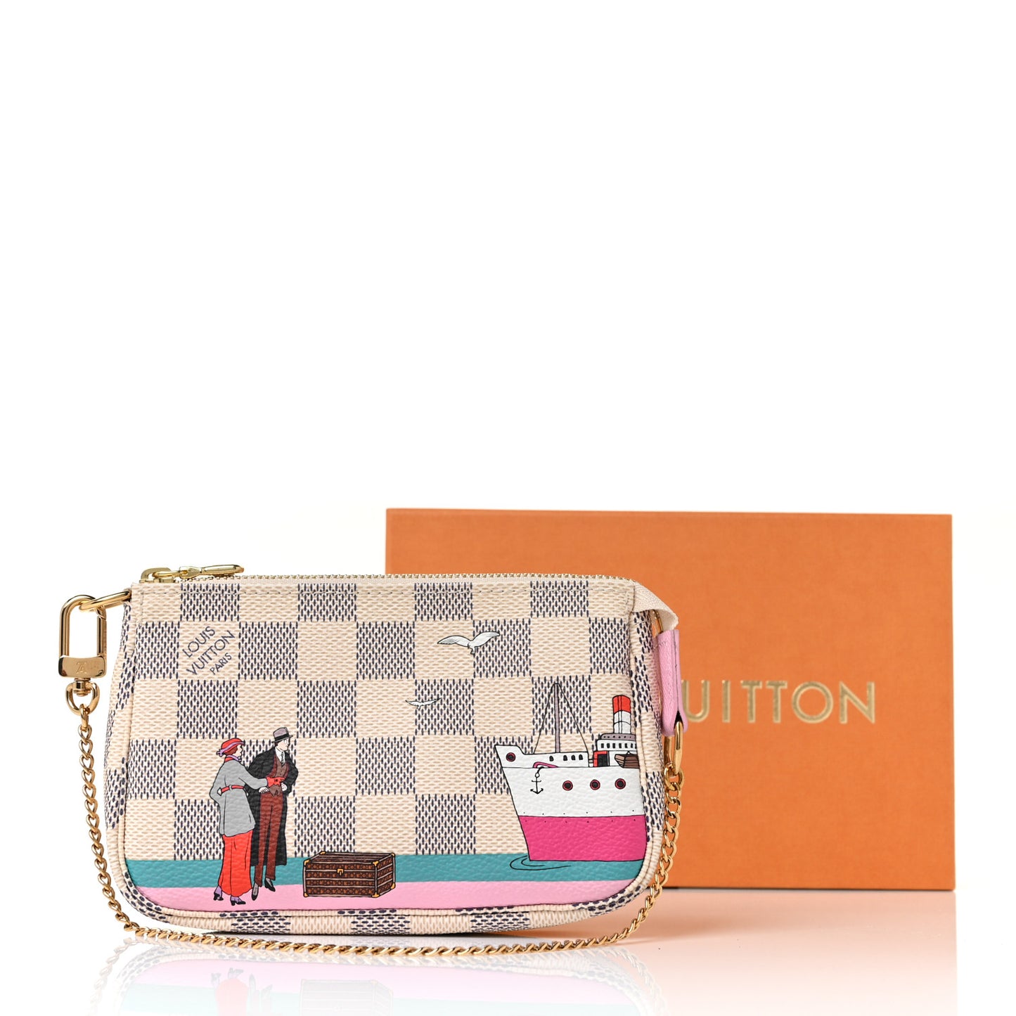 Damier Azur 2016 Christmas Animation Mini Pochette Accessories