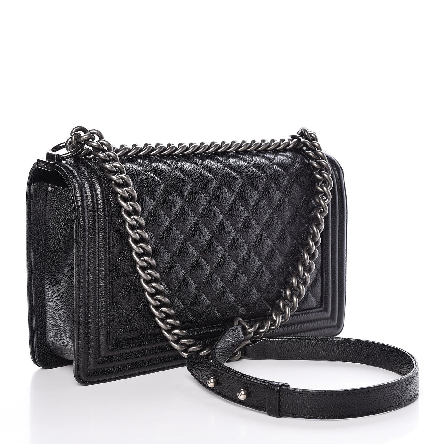 Caviar Quilted New Medium Boy Flap Black