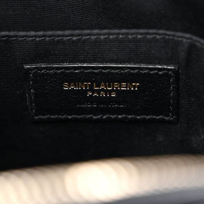 Saint Laurent Calfskin Matelasse Monogram Lou Camera Bag Navy 7 of 12