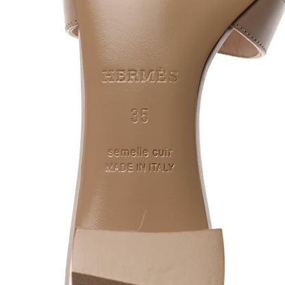 Hermes Calfskin Oasis Sandals 35 Beige Nude 8 of 8