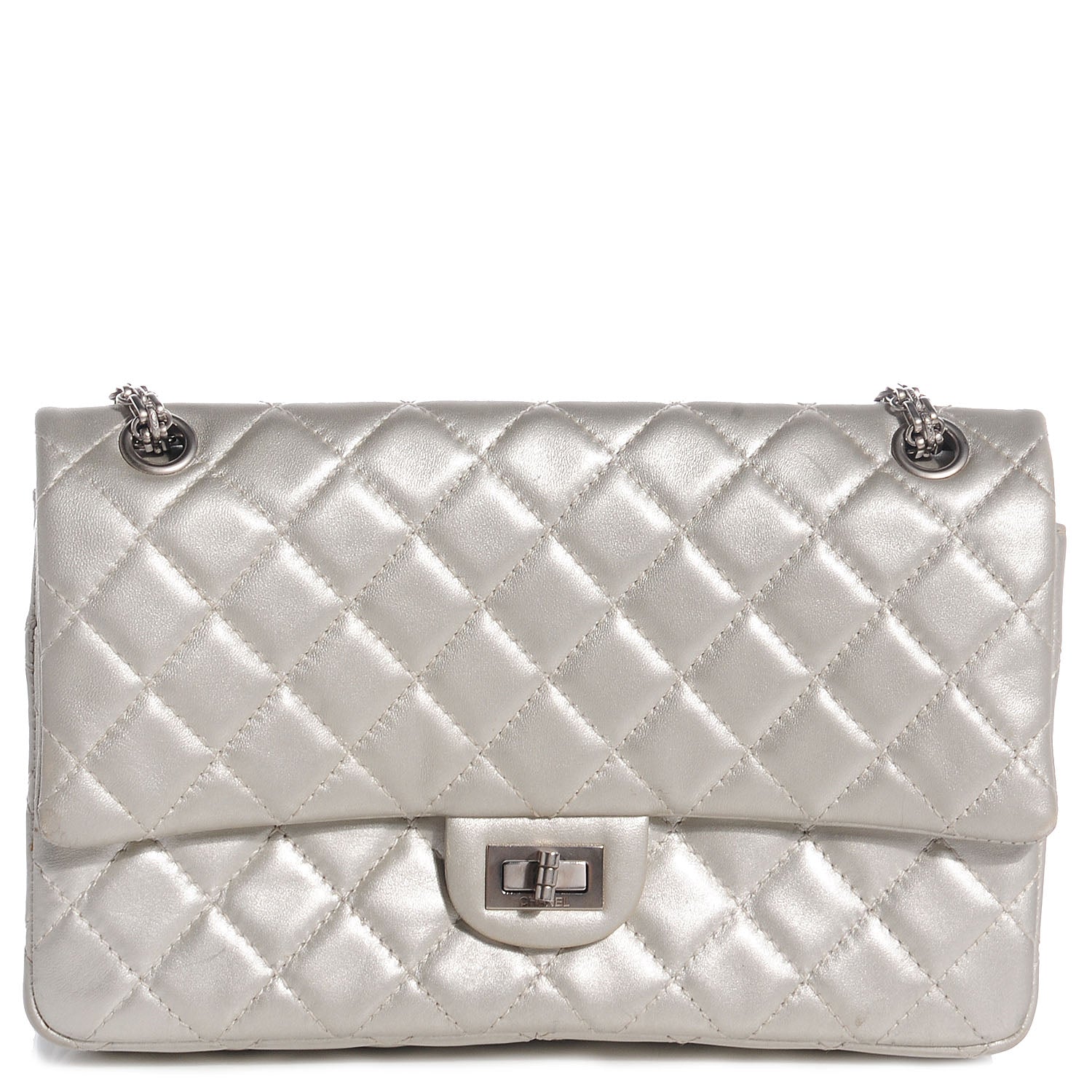 Chanel Lambskin 2.55 Reissue 226 Flap Silver 1 of 8