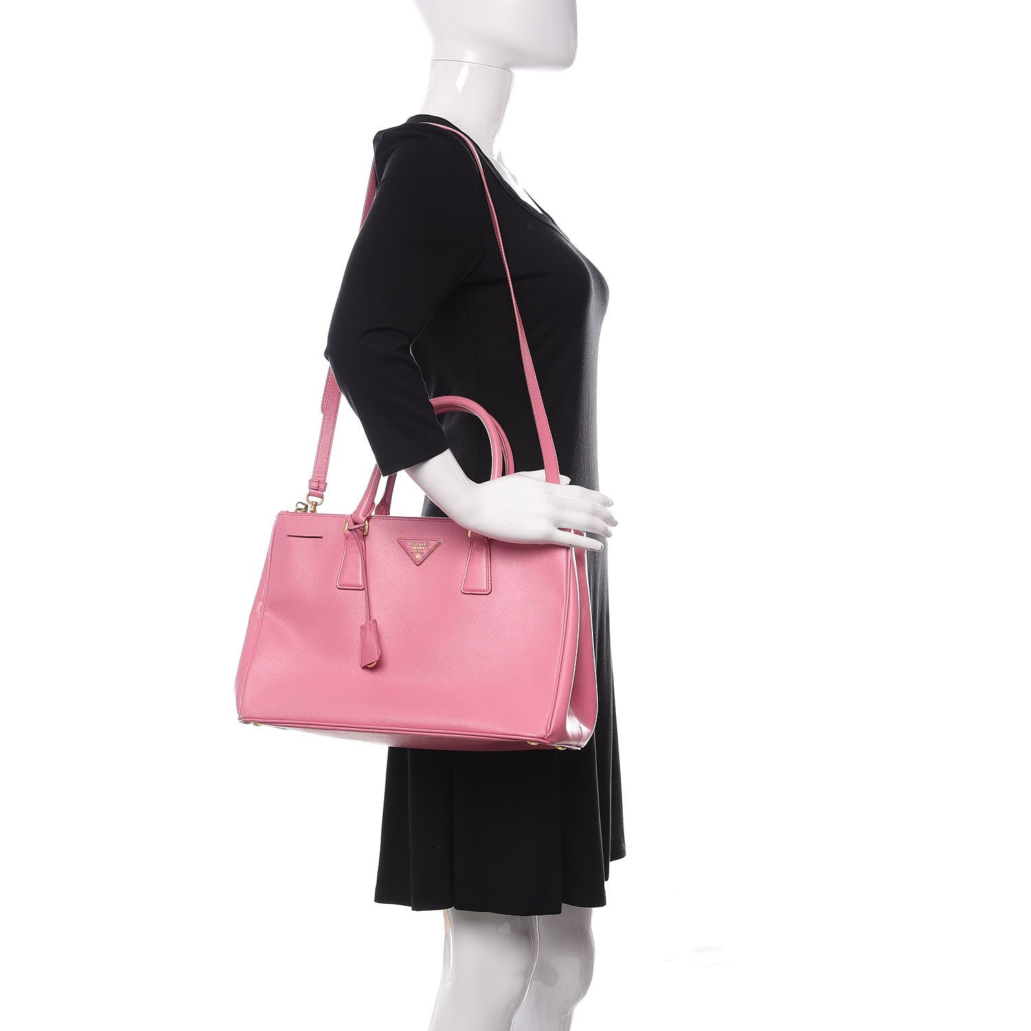 Prada Saffiano Medium Galleria Double Zip Tote Geranio 2 of 9