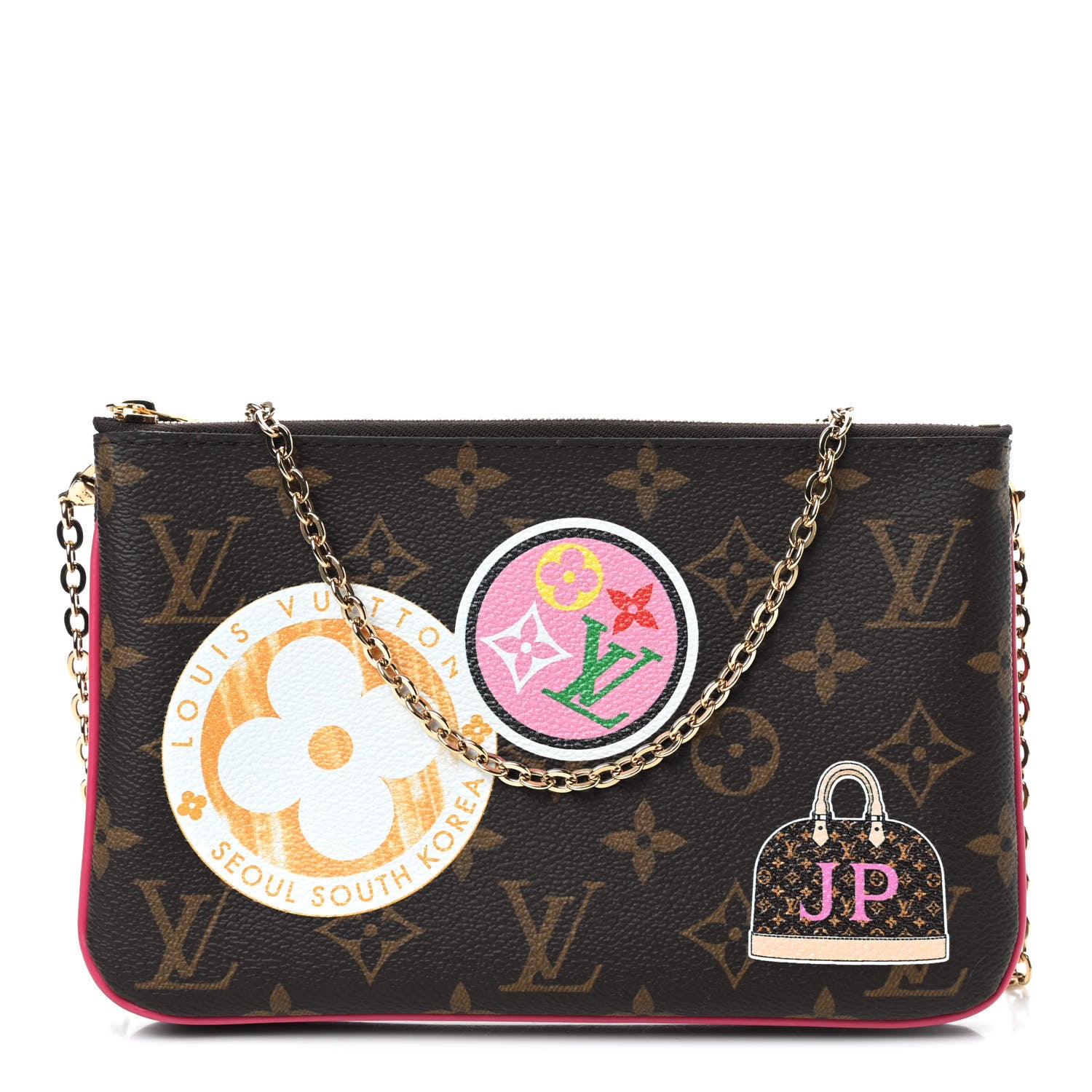Louis Vuitton Monogram World Tour Double Zip Pochette 1 of 7