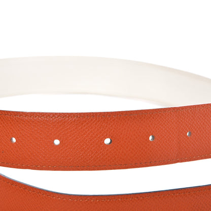 Hermes Epsom Swift 32mm H Belt Strap 85 Orange Craie 5 of 6