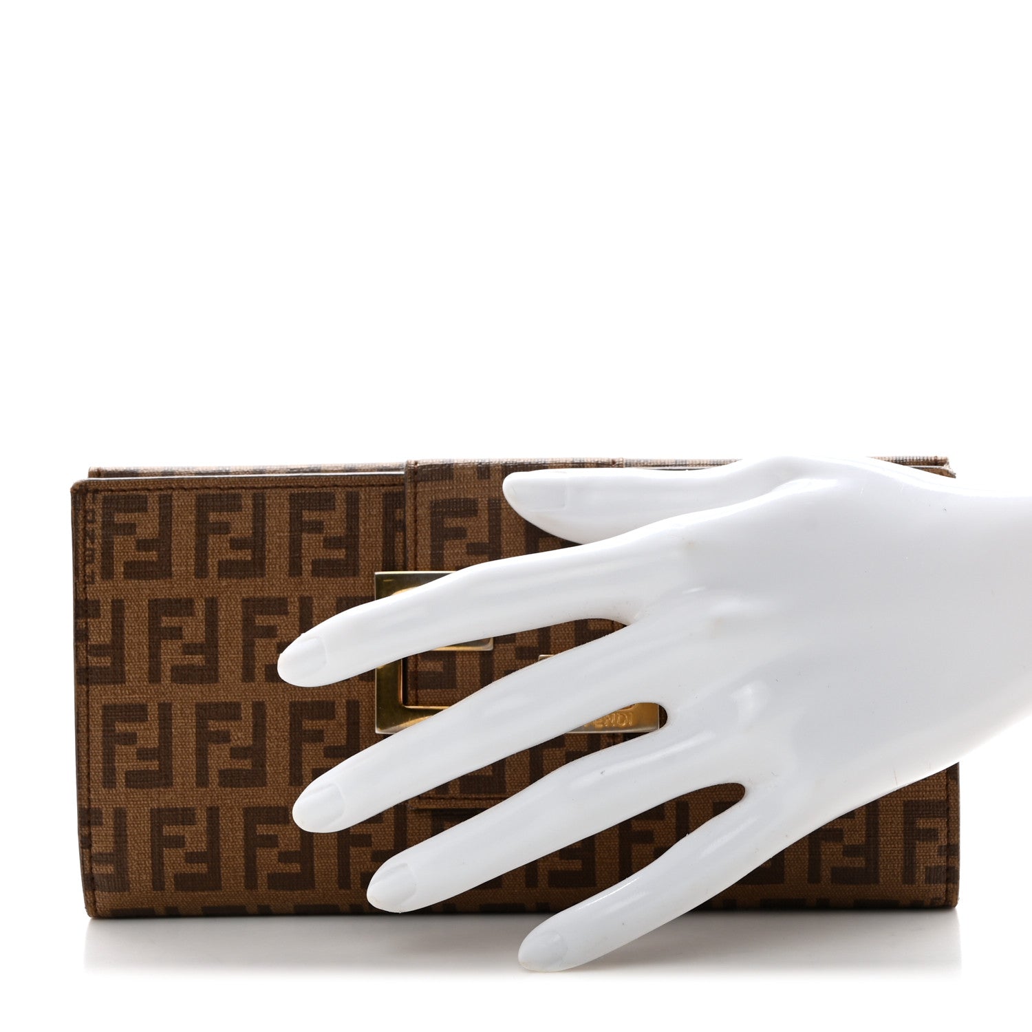 Fendi Zucchino Forever Continental Wallet Nocciola 2 of 7