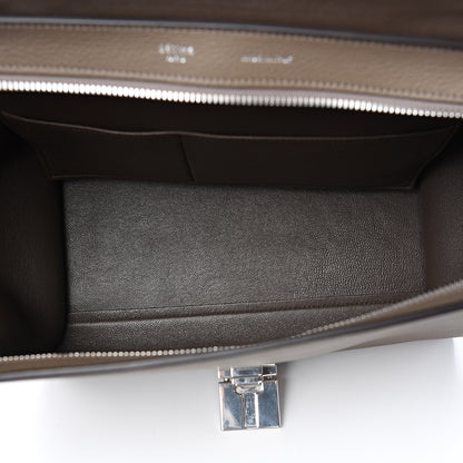 Celine Drummed Calfskin Suede Small Trapeze Souris 4 of 8