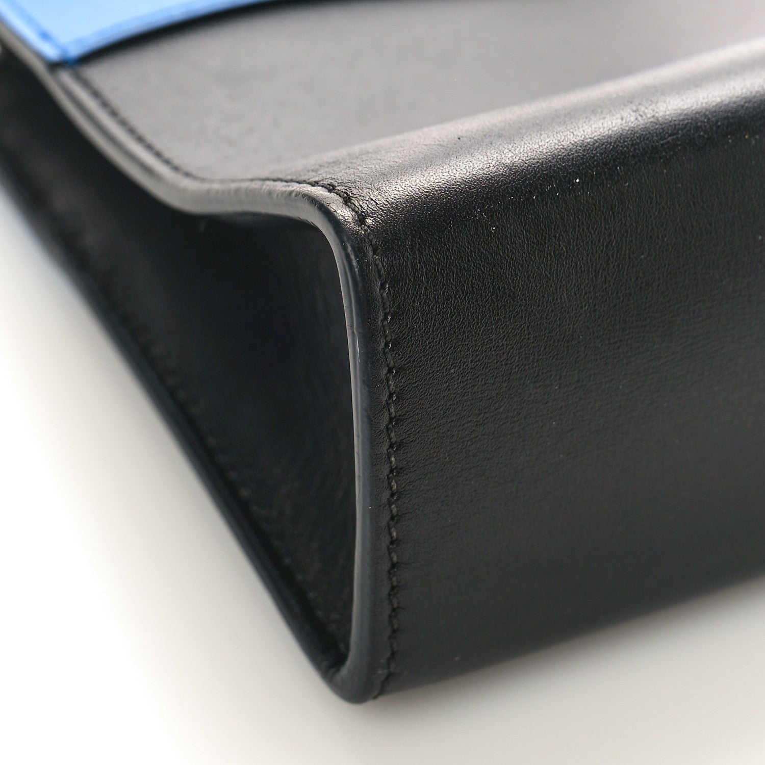 Louis Vuitton Calfskin City Steamer Clutch Black Bleu 7 of 11