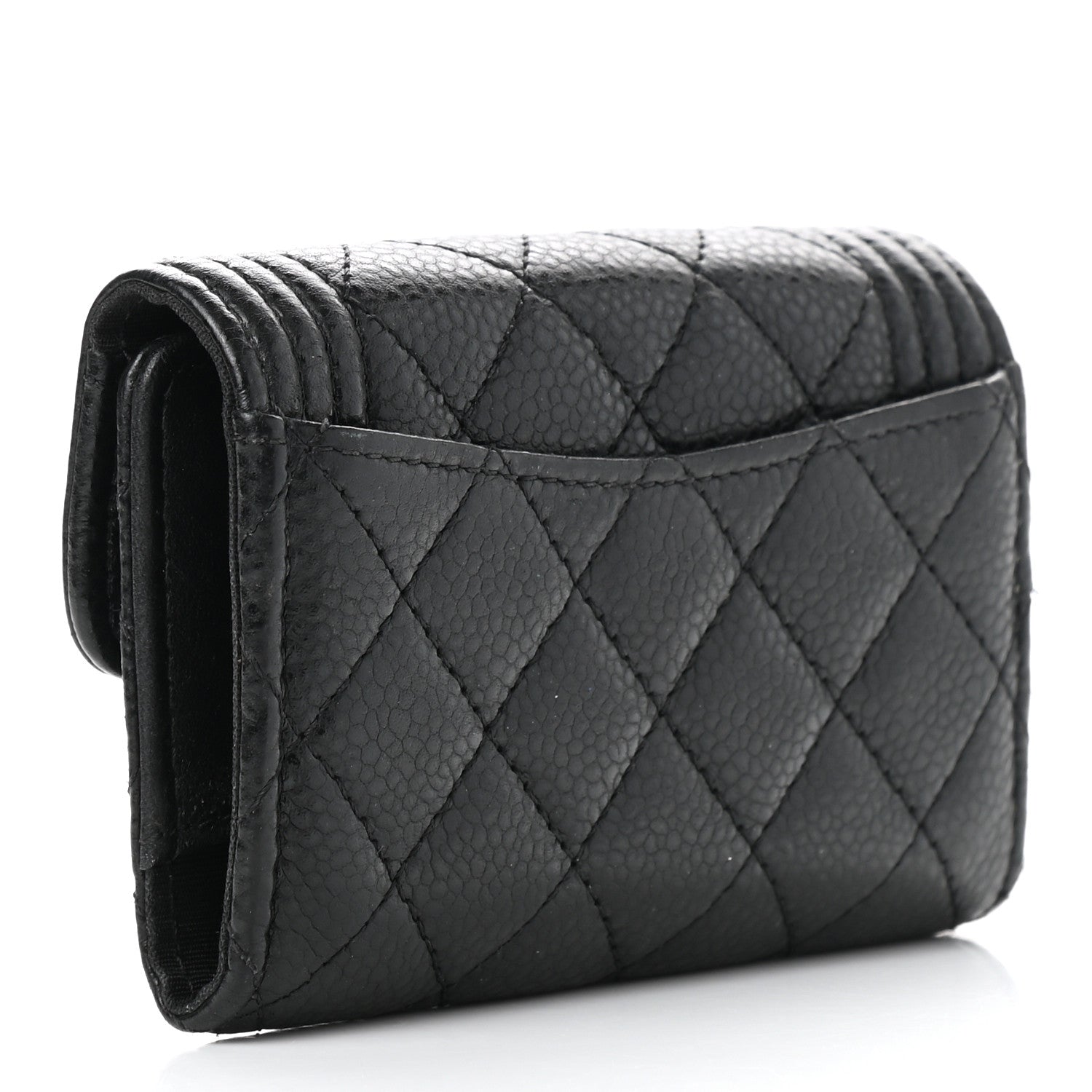Chanel Caviar Quilted 4 Key Holder Boy Flap Black 3 of 9