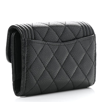 Chanel Caviar Quilted 4 Key Holder Boy Flap Black 3 of 9