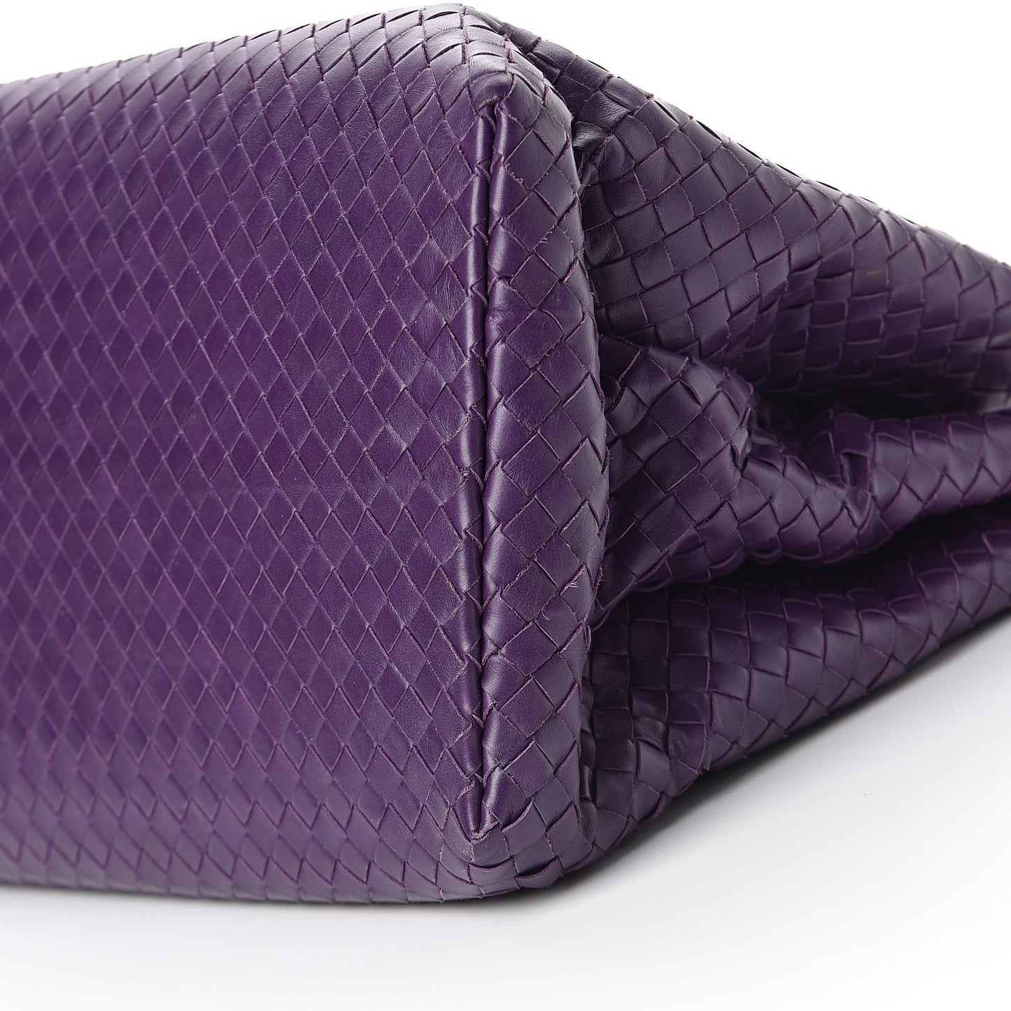 Nappa Intrecciato Medium Roma Tote Plum