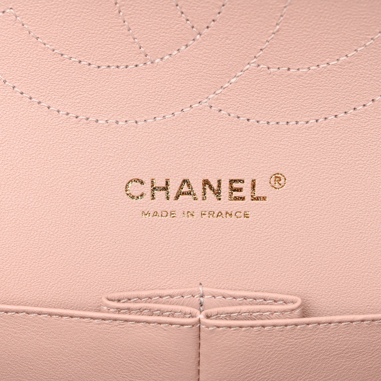 Chanel Calfskin Chevron Quilted Jumbo Double Flap Light Pink 7 of 10