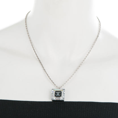 Chanel Lucite CC Square Charm Necklace 2 of 4