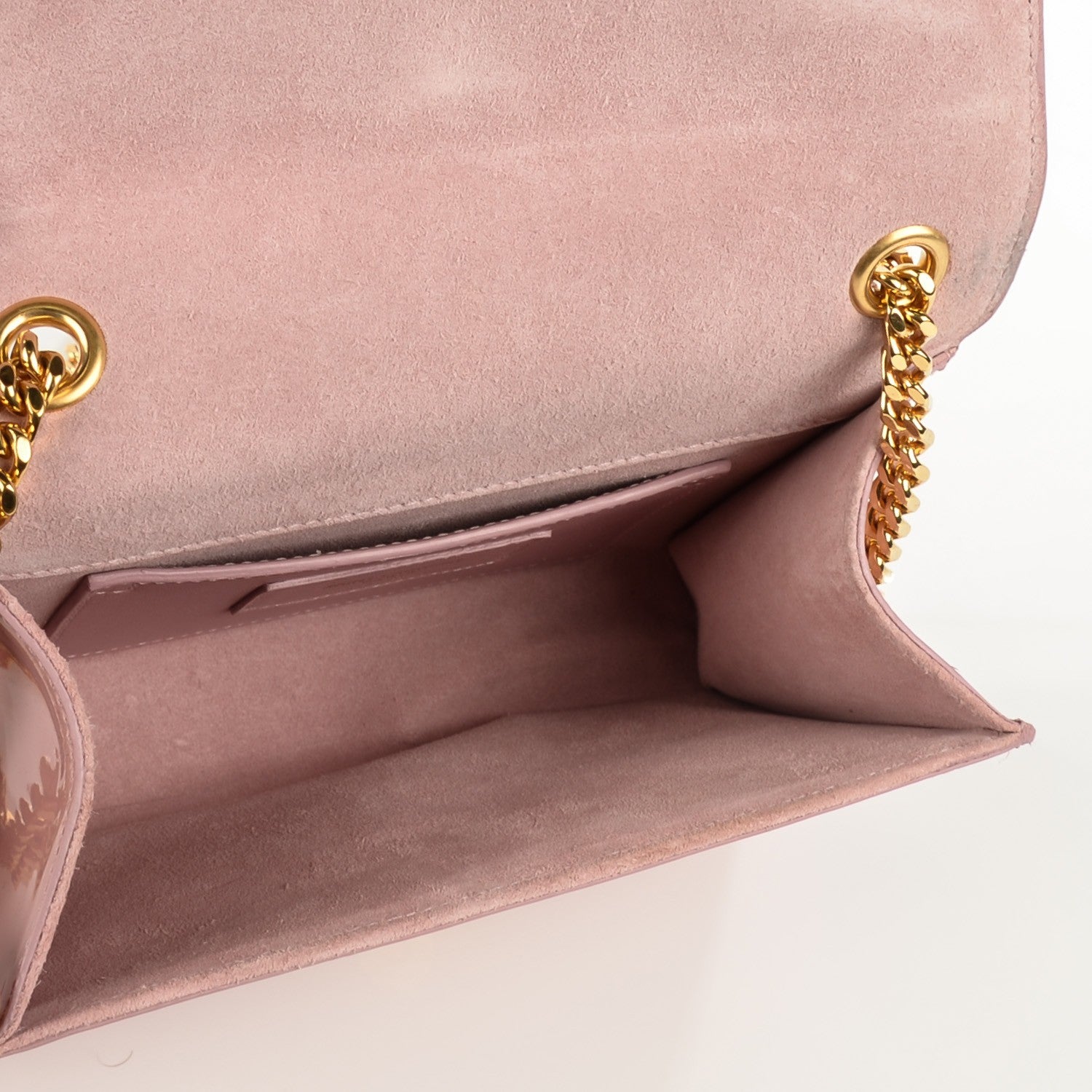 Saint Laurent Patent Small Classic Monogram Satchel Dragee 5 of 8