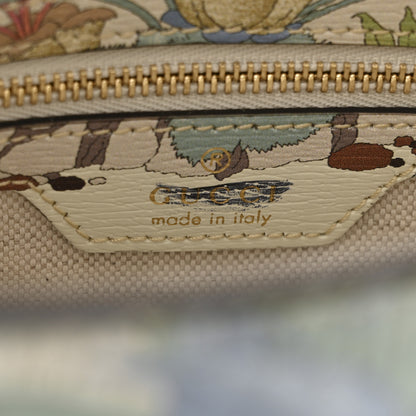 Gucci New Shangai Calfskin Tiger Savanah Small Jackie 1961 Hobo Chalky White Multicolor 6 of 10