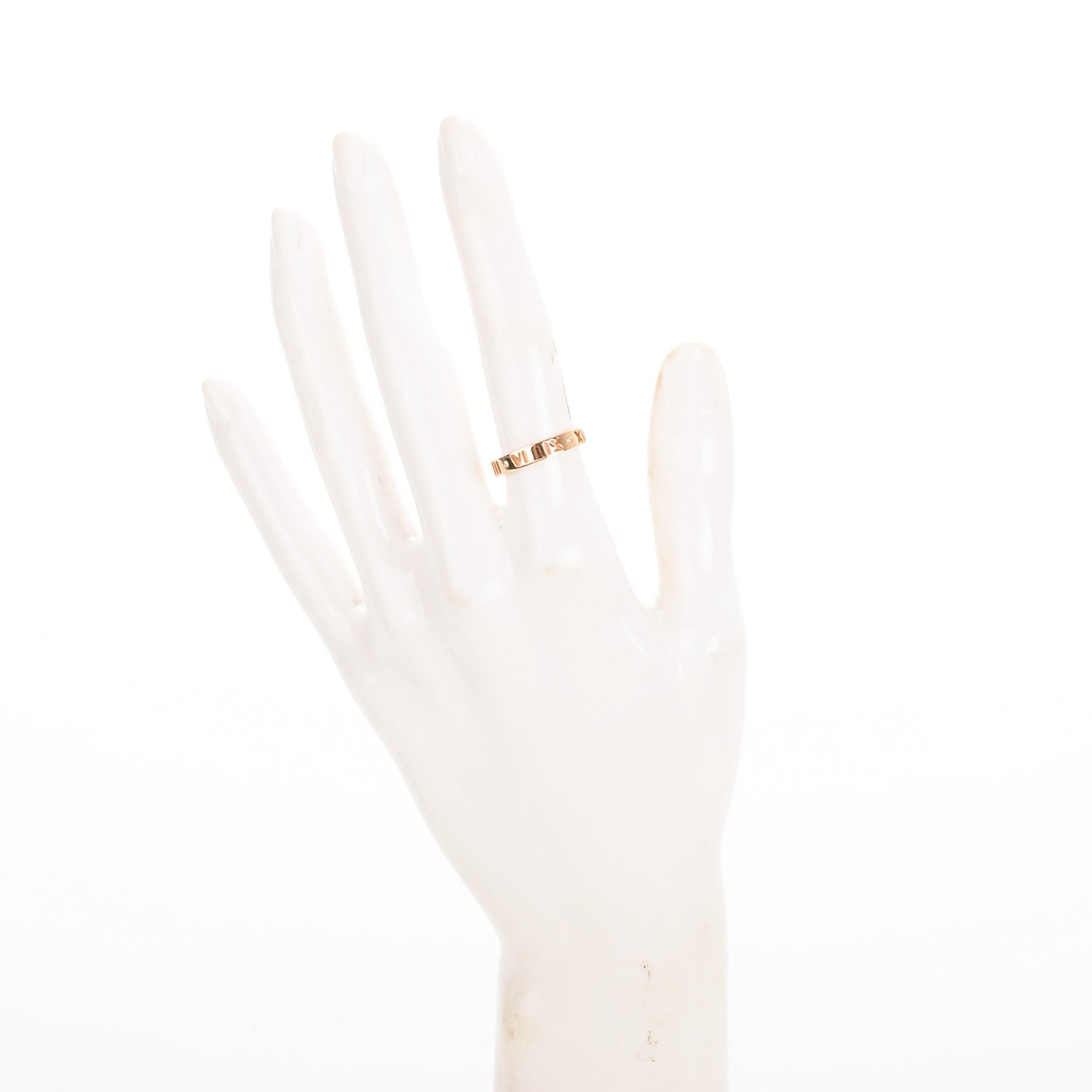 Tiffany 18K Rose Gold Diamond Atlas Pierced Ring 5.5 2 of 4
