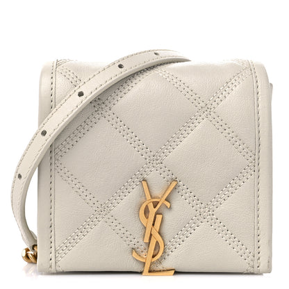 Saint Laurent Lambskin Diamond Quilted Becky Belt Bag White 1 of 11