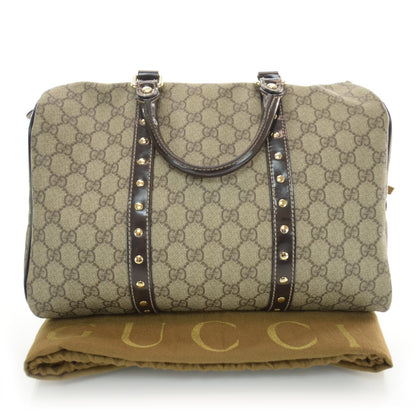 Gucci Monogram Guccissima Hearts Studded Medium Joy Boston Dark Brown 3 of 7