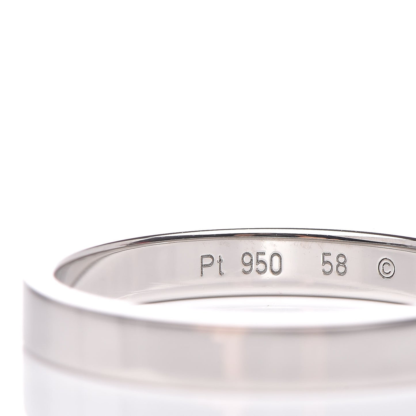 Platinum 3mm C De Wedding Band 58 8.25