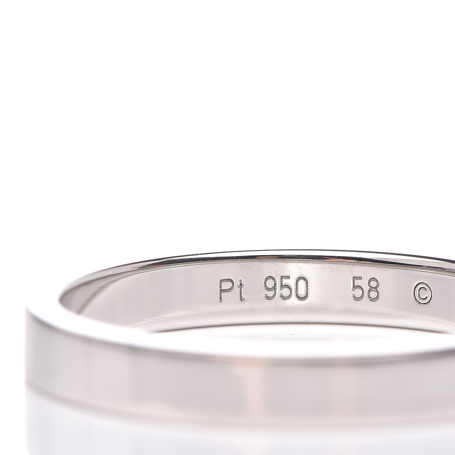 Cartier Platinum 3mm C De Wedding Band 58 8.25 5 of 6