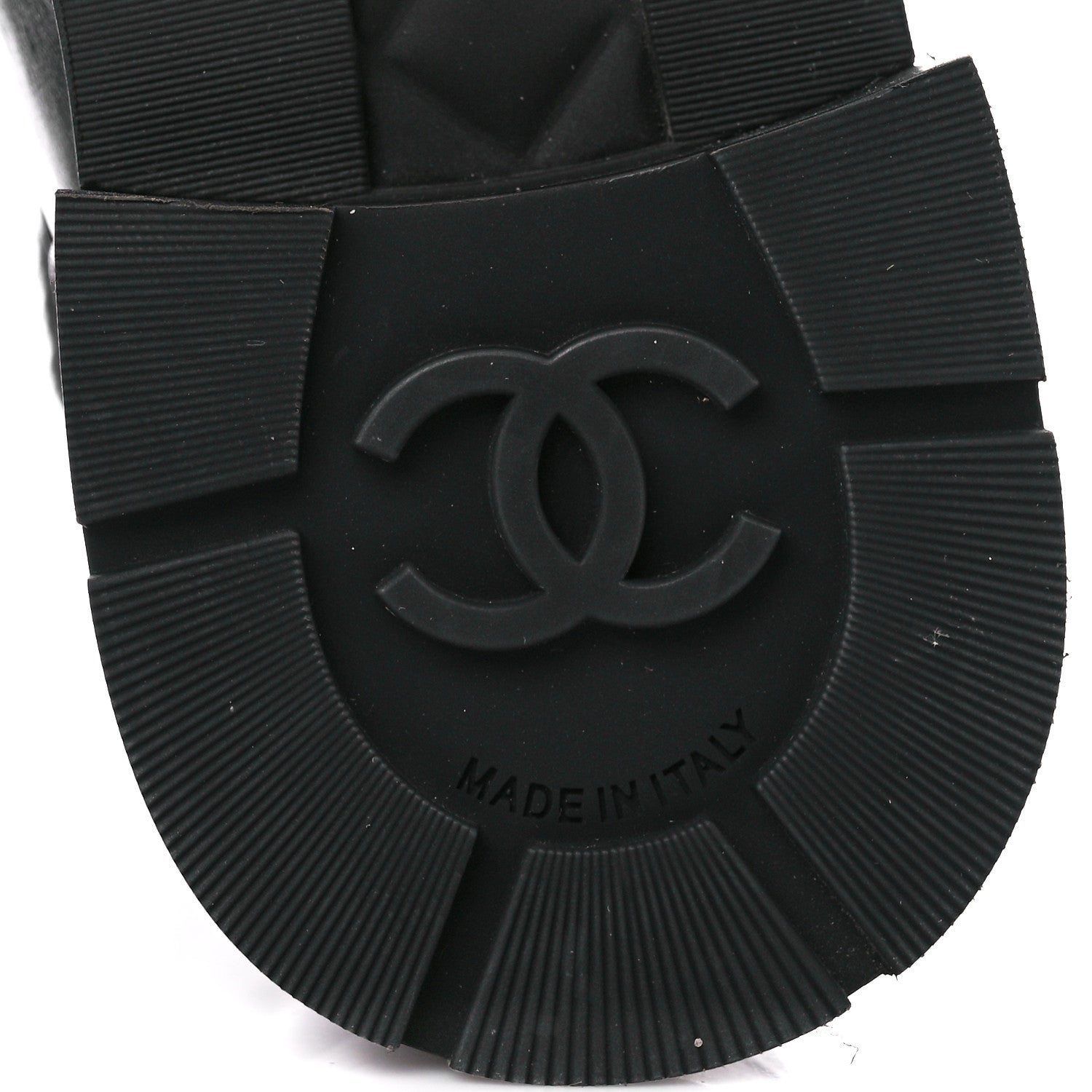 Chanel Calfskin Knit CC Short Boots 37 Black 7 of 11