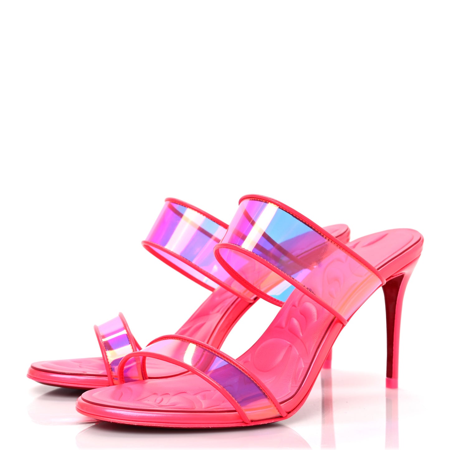 PVC Just Loubi 85 Sandals 36.5 Fuchsia