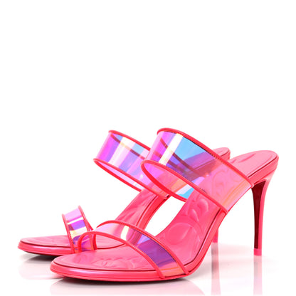 Christian Louboutin PVC Just Loubi 85 Sandals 36.5 Fuchsia 3 of 7
