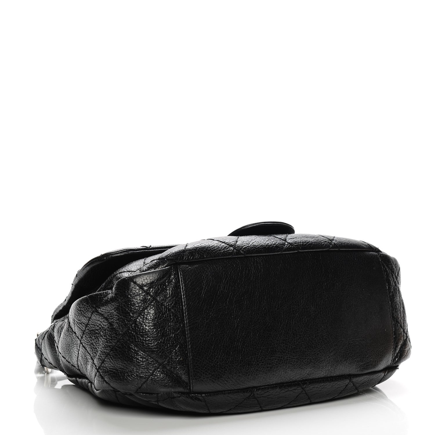Chanel Glazed Calfskin Stitched XL On The Road Flap Black 4 of 10