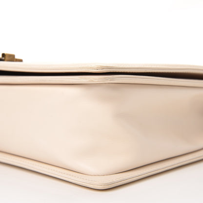 Chanel Glazed Calfskin Large Boy Flap Beige Clair 11 of 17
