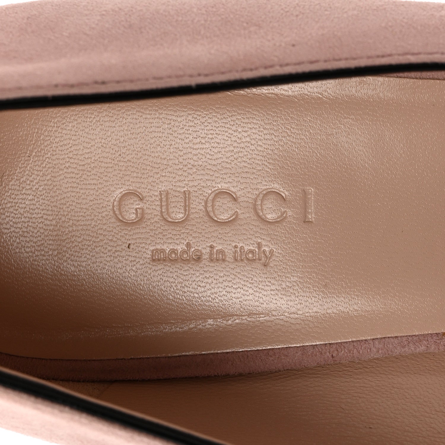 Gucci Kid Scamosciato GG Marmont Fringe 50mm Loafer Pumps 37 Crystal Pink 7 of 10