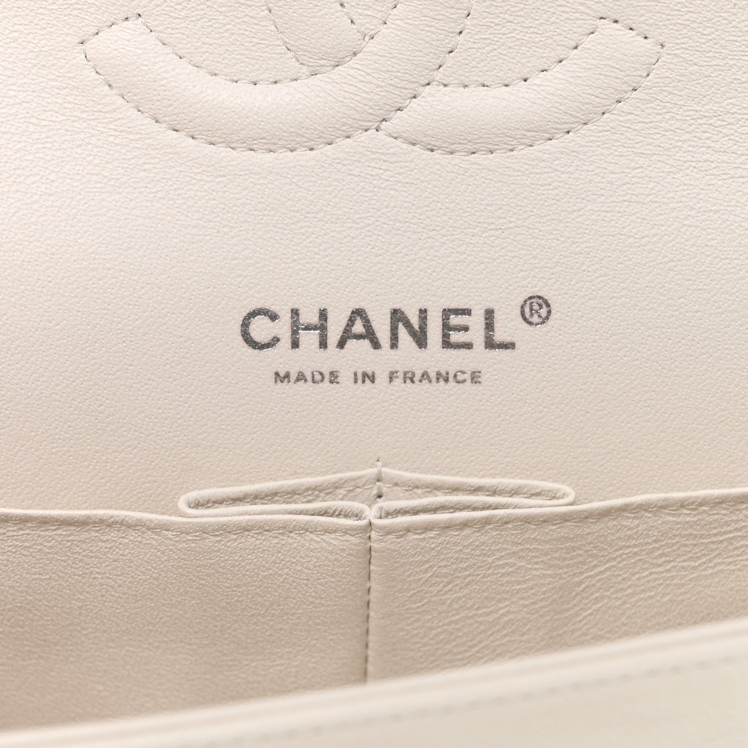 Chanel Crumpled Calfskin Quilted Medium Double Flap White 6 of 11