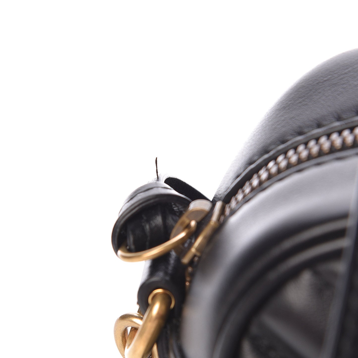 Calfskin Matelasse Small GG Marmont Chain Shoulder Bag Black