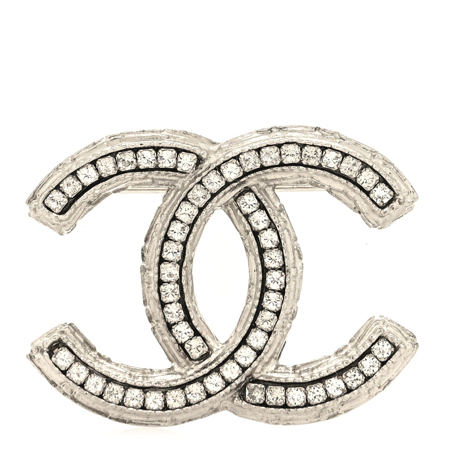 Crystal CC Brooch Light Gold