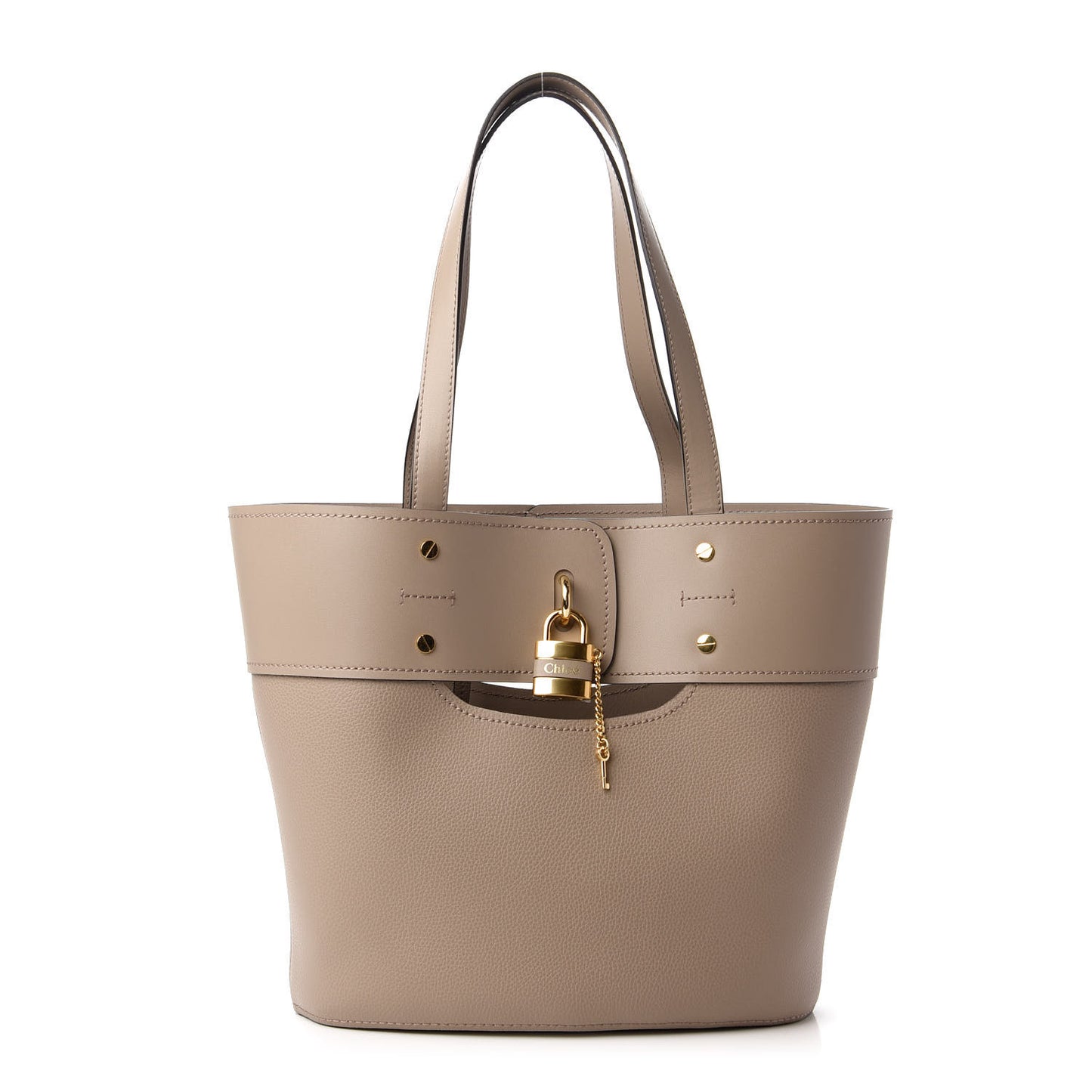 Smooth Grained Calfskin Small Aby Tote Motty Grey