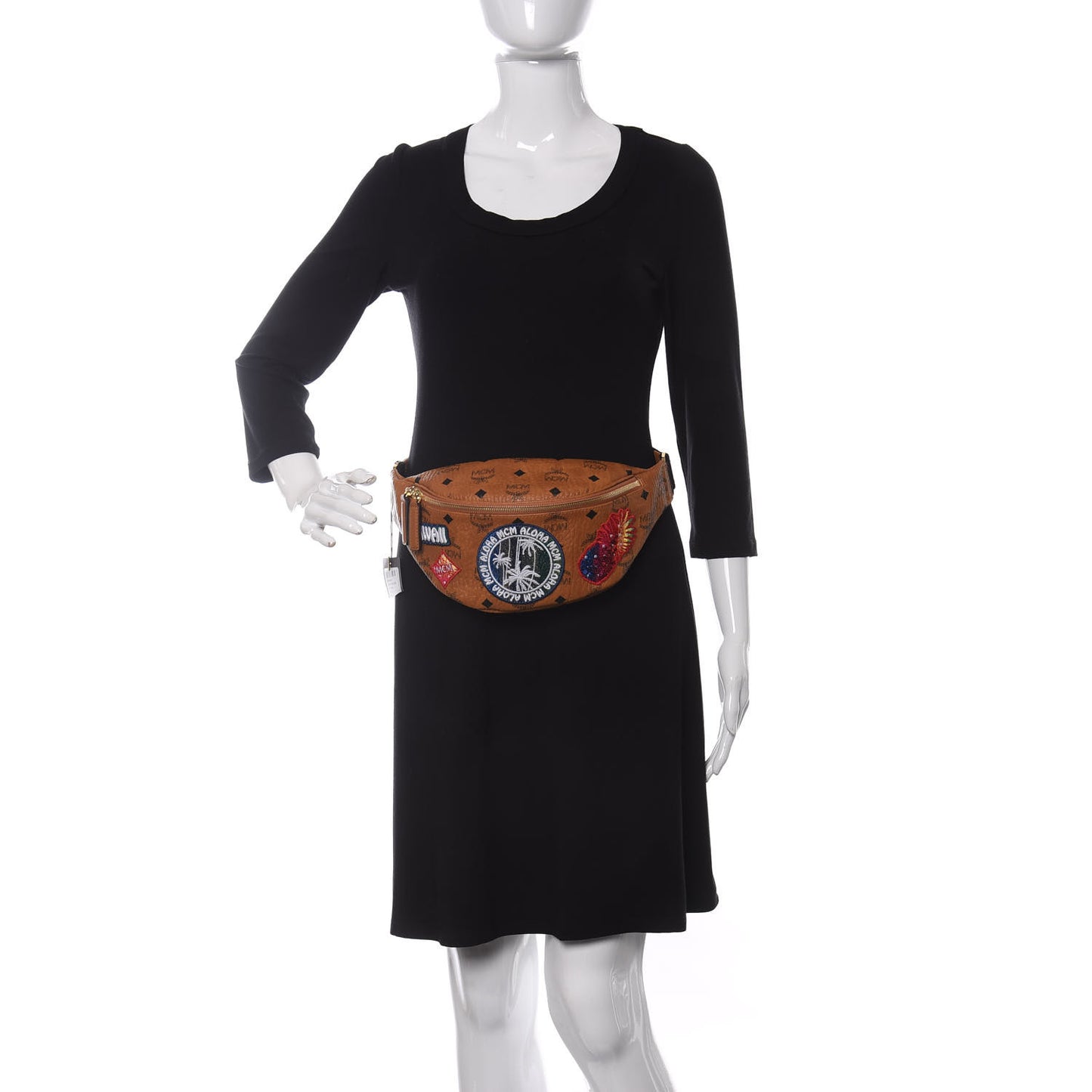 Visetos Hawaii Patch Small Stark Belt Bag Cognac