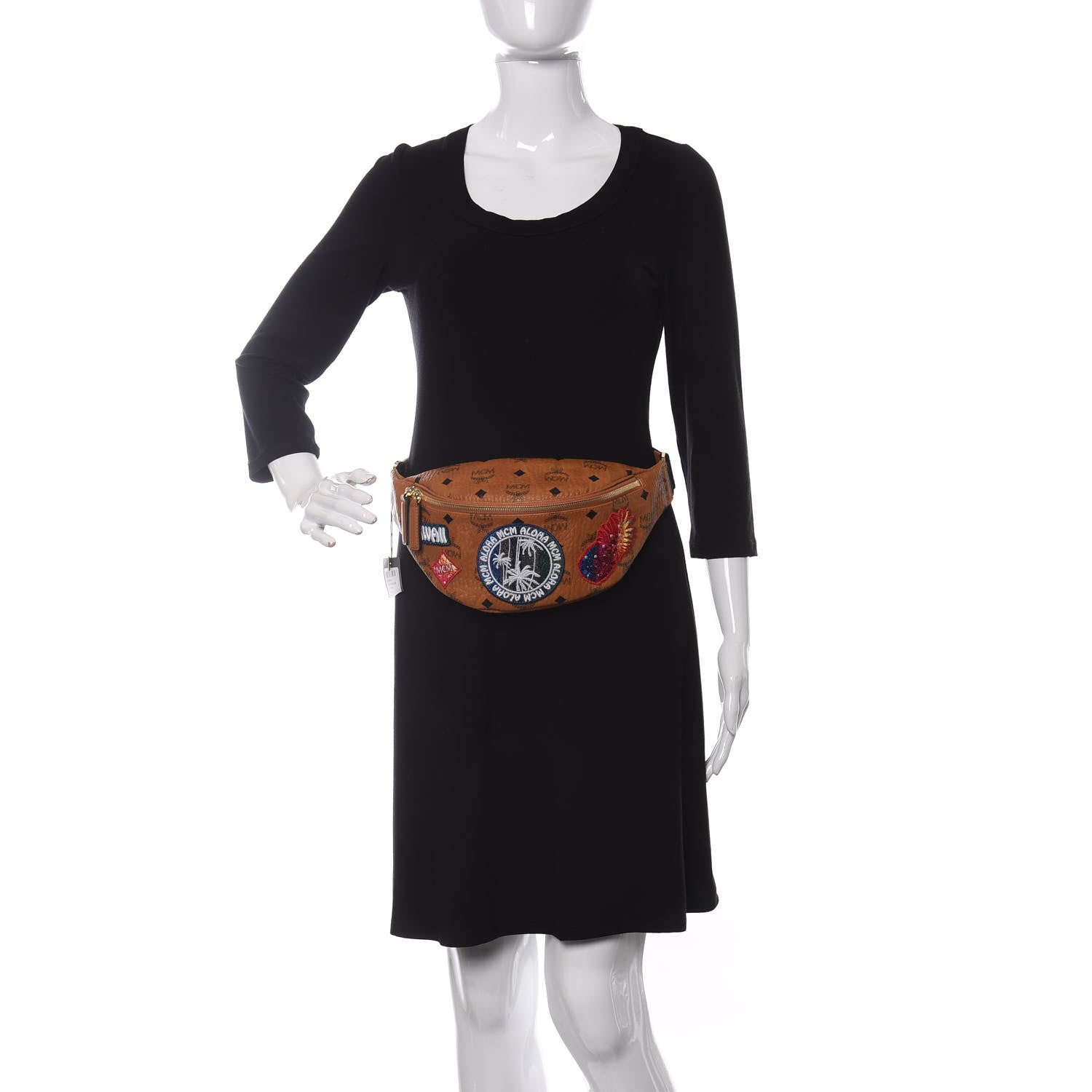 MCM Visetos Hawaii Patch Small Stark Belt Bag Cognac 2 of 9