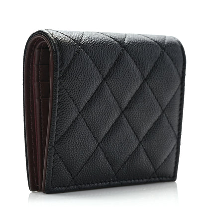 Chanel Caviar Quilted Compact Bifold Wallet Black 3 of 7