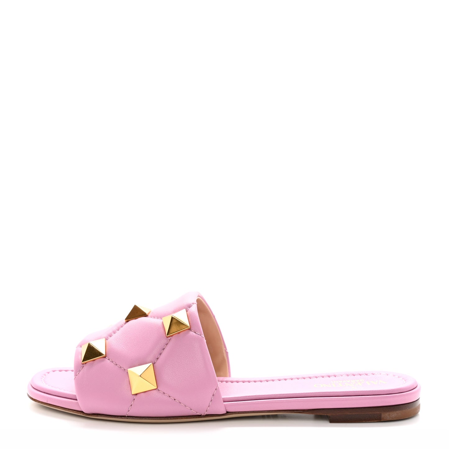 Nappa Roman Stud Flat Slide Sandals 37 Giacinto
