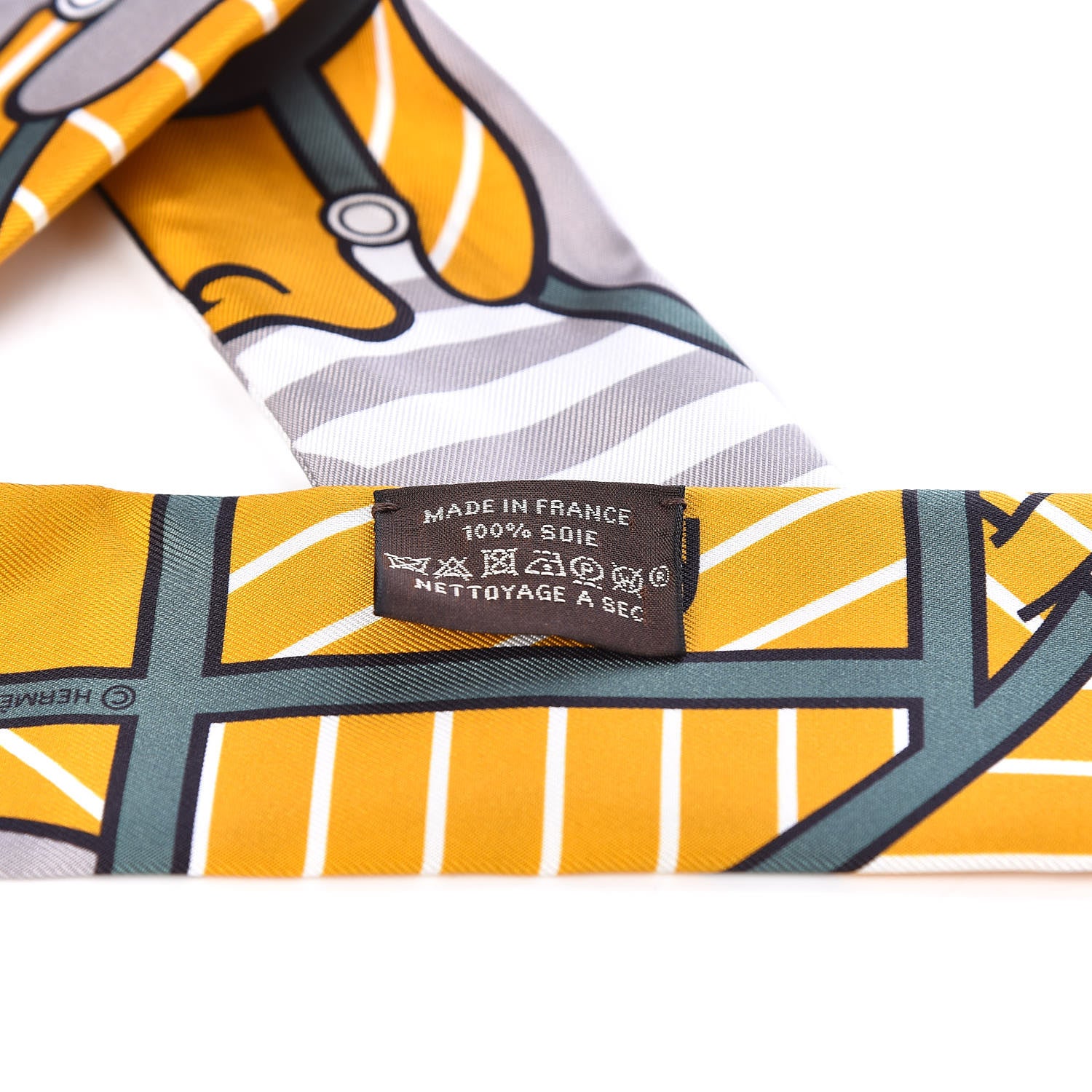 Hermes Silk Quadrige Twilly 3 of 4