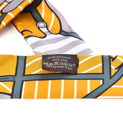 Hermes Silk Quadrige Twilly 3 of 4