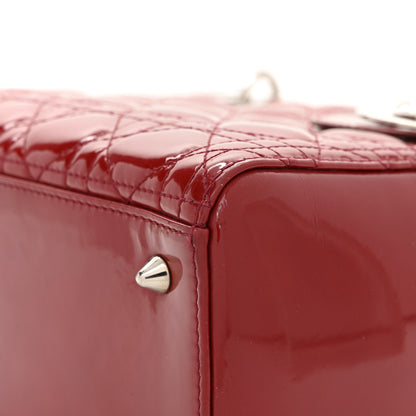 Christian Dior Patent Cannage Medium Lady Dior Red 11 of 11