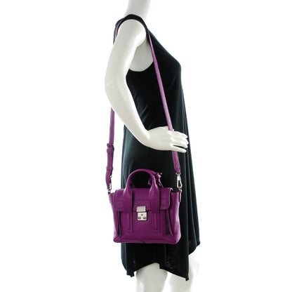 3.1 Phillip Lim 3.1 Textured Calfskin Mini Pashli Satchel Orchid 2 of 8