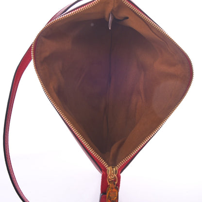 MCM Visetos Liz Shopper Tote Pouch Ruby Red 5 of 7