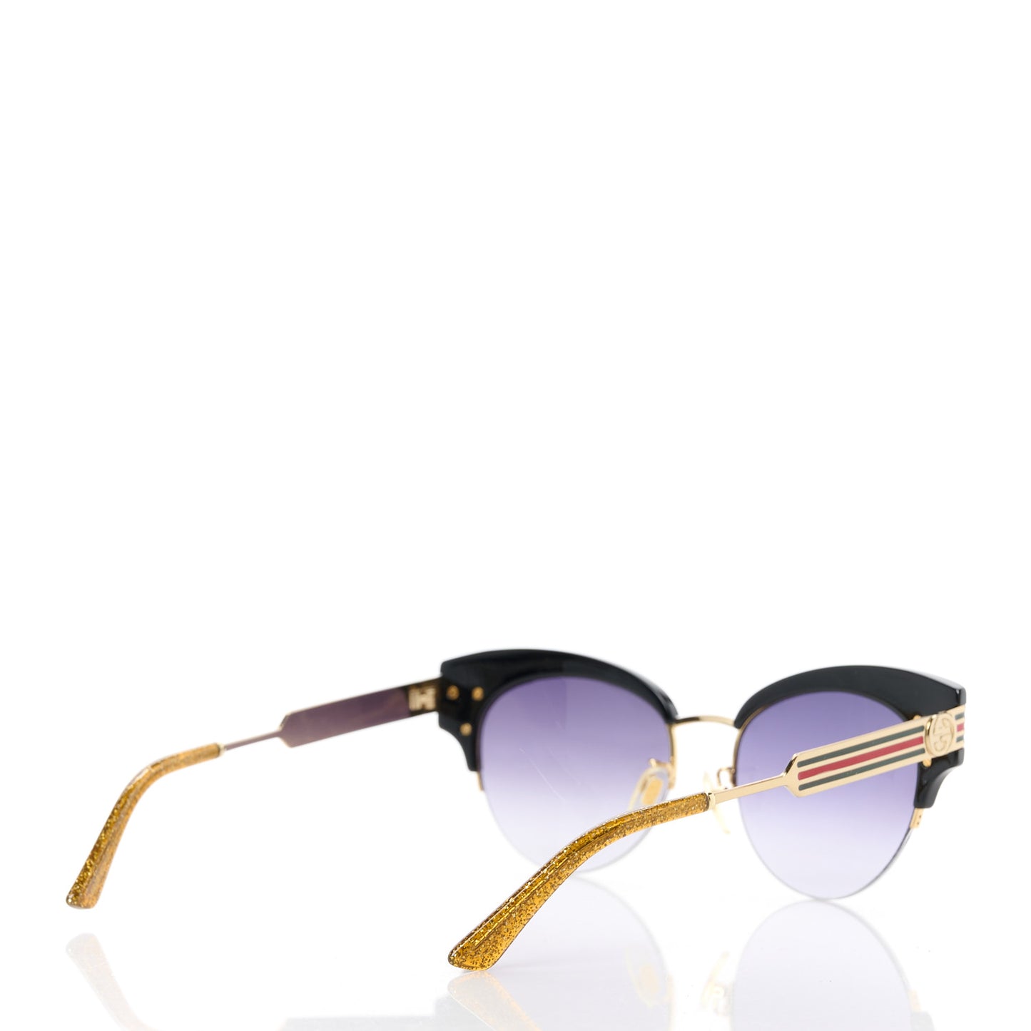 Glitter Cat Eye Sunglasses GG0283S Black