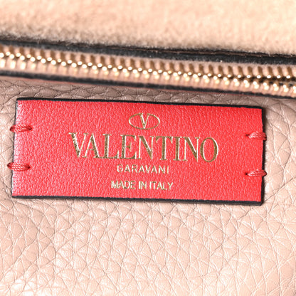 Valentino Garavani Grained Calfskin Small Rockstud Flap Crossbody Bag Poudre 5 of 8