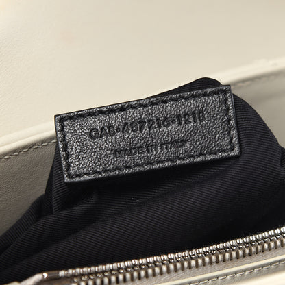 Saint Laurent Calfskin Y Quilted Monogram Medium Loulou Chain Satchel Ivory 10 of 10