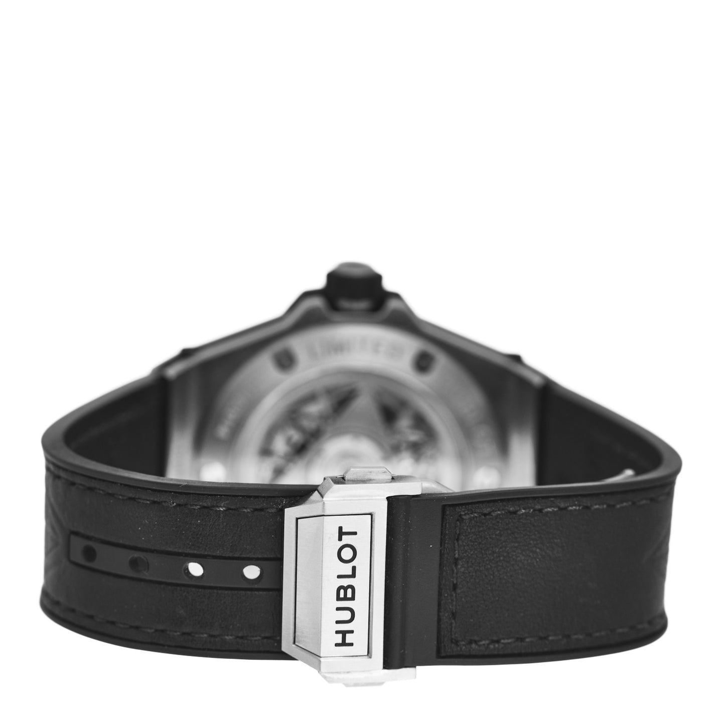 Titanium Calfskin 45mm Big Bang Unico "Sang Bleu" Limited Edition Automatic Watch Black 415.NX.1112.VR.MXM16