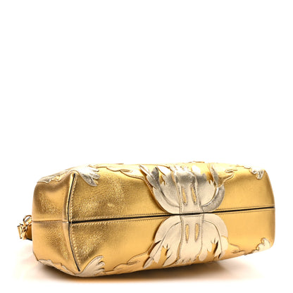Fendi X VERSACE Vitello Laminato Catalan Mirror Fendace FF Medium Fendi First Oro 4 of 10
