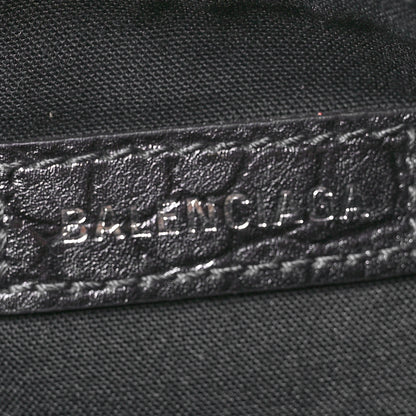 Balenciaga Extra Supple Calfskin Crystal Crocodile Embossed Le Cagole Shoulder Bag XS Gunmetal 7 of 11