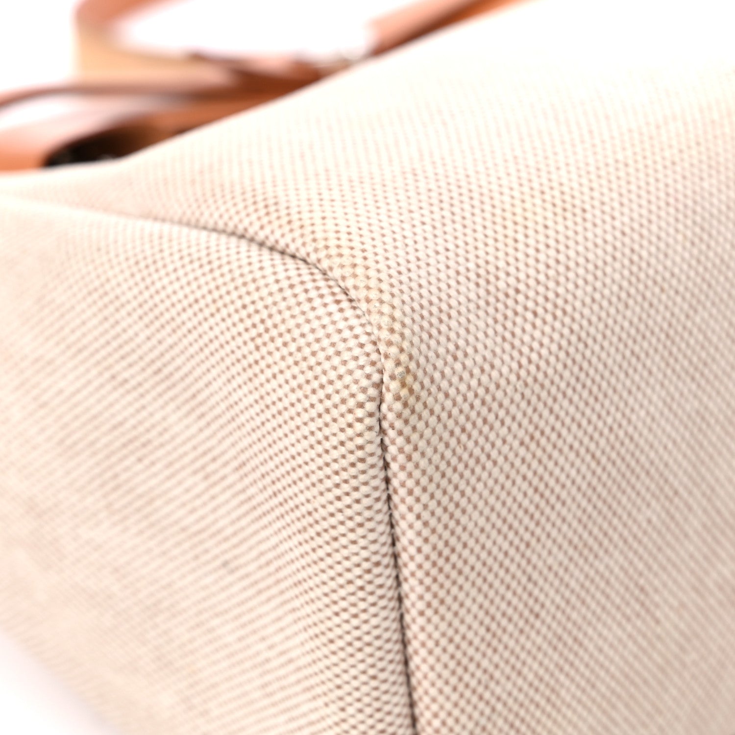 Hermes Toile Vache Calfskin Herbag 30 PM Black Natural 9 of 20